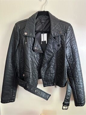 Joe’s faux leather jacket size M